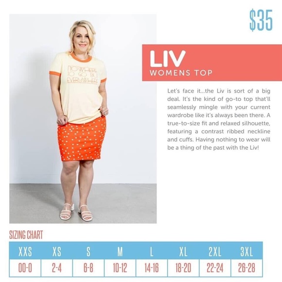 LuLaRoe Liv Basic T - Size Medium - Picture 4 of 4